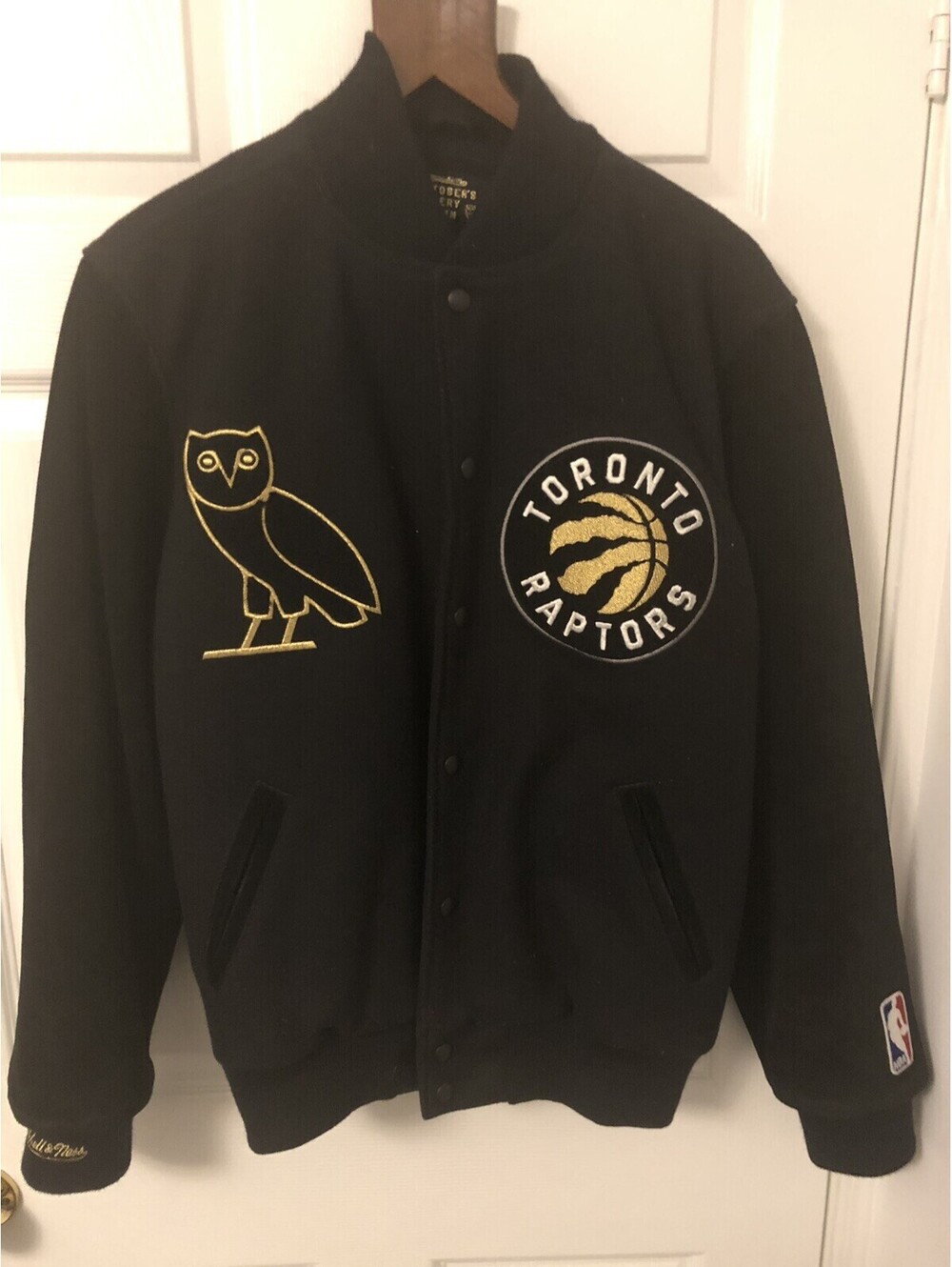 October's Very Own x Toronto Raptors Black Varsity Jacket, M